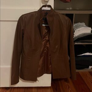 Cole Haan Women's Wing Collar Leather Jacket, size XS